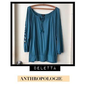Deletta at Anthropologie Blue/ Teal Blouse